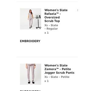 Figs slate scrub set